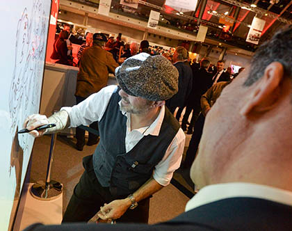 messezeichner und schnellzeichner für messe, event und afterworkparty karikaturist